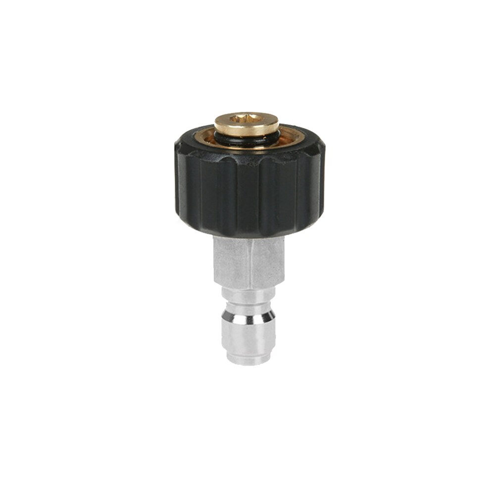 High Pressure Washer Adapter Set Quick Connect Kits For Snow Foam Lance M22 Swivel to M22 Metric to Quick Release: Brown