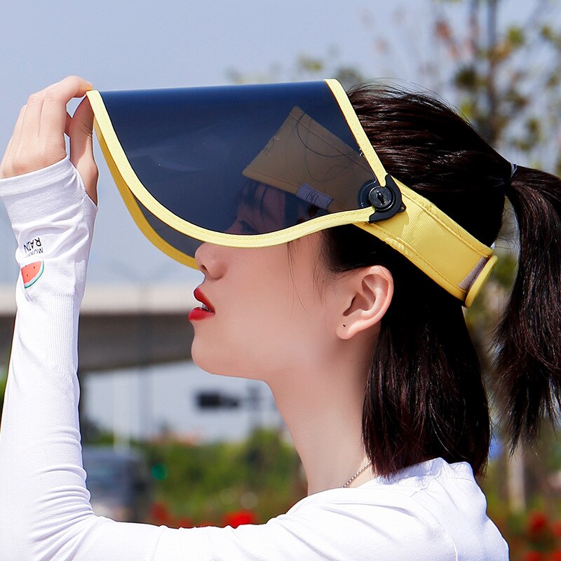 Ultraviolet Polarized Sun Visor Hats For Women Summer Sun Protection Outdoor Travel Fishing Biking Cover Face Sun Hat Female Cap