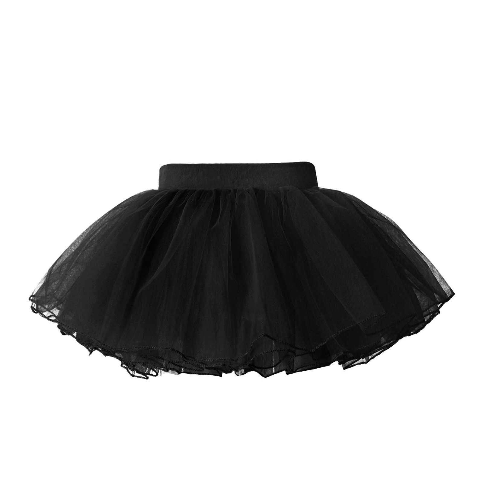 Mini jupe Tutu de danse de Ballet pour filles, 4 couches, en Tulle, tenue de bal de princesse pour anniversaire