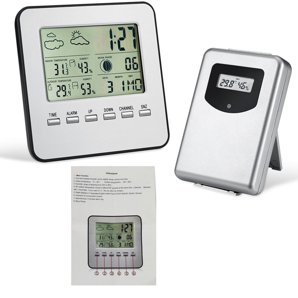 Bluetooth Thermometer Wireless Smart Electric Digital Hygrometer Thermometer Humidity Sensor Work Digital Alarm Clock