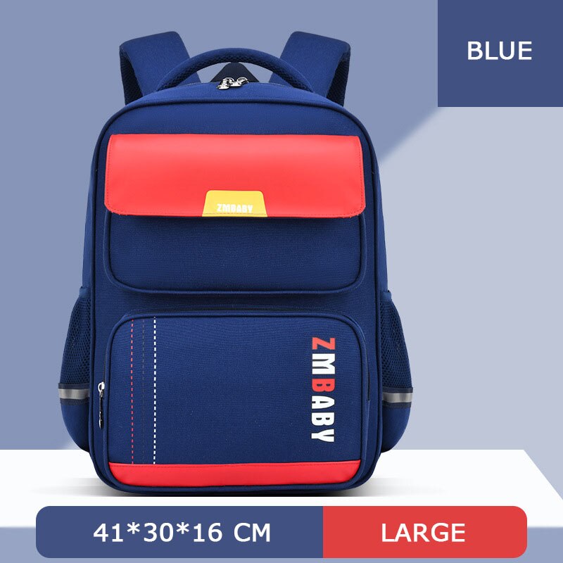 4 farbe Oxford Wasserdichte freundlicher Schule Rucksäcke für Klasse 1-6 Teenager Jungen Mädchen Primäbetreffend freundlicher Schule Taschen Junge Art Buch Tasche: groß Blau