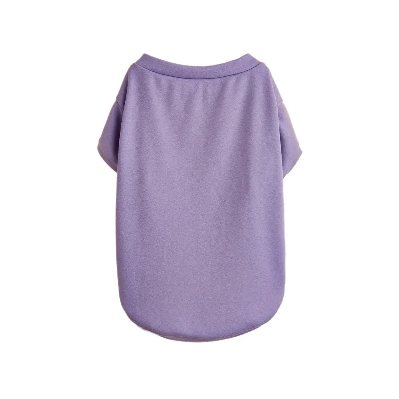 Breathable Dog T-shirt Solid Comfortable Thin Vest for Yorkshire Terrier Cute Summer Pet Clothes Dog Vest Pet Supplies: M / PURPLE