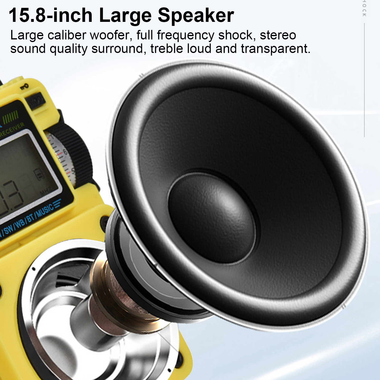 HanRongDa HRD-700 AM FM Radio Music Player Portable FM/SW/MW/WB Full-Band Digital Radio Rechargeable BT Speaker W/ TF Card Slot