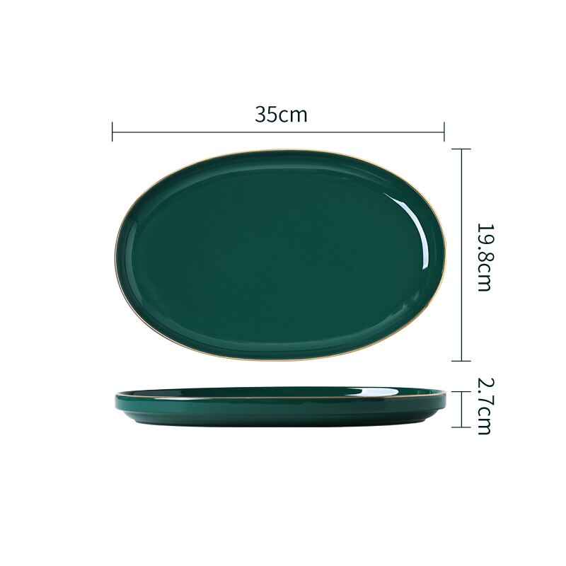 FANCITY Home plate, ceramic dish, plate, personality fish plate: 4