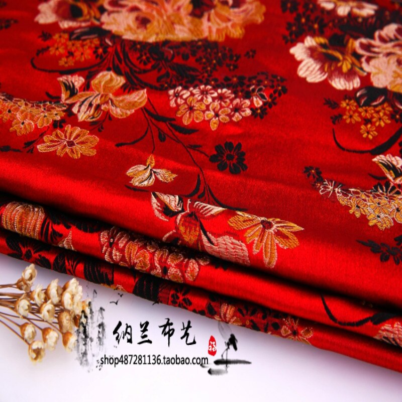 Pæon brokade stof damask jacquard amerikansk stil beklædning kostume polstring møblering tøj stof 75*50cm