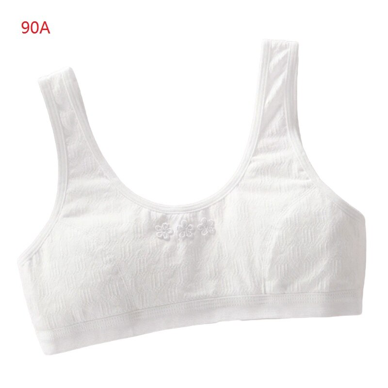 Crop top con spugna imbottita reggiseno sportivo da allenamento per ragazze intimo morbido per allenamento reggiseno in cotone per ragazze adolescenti: 90A