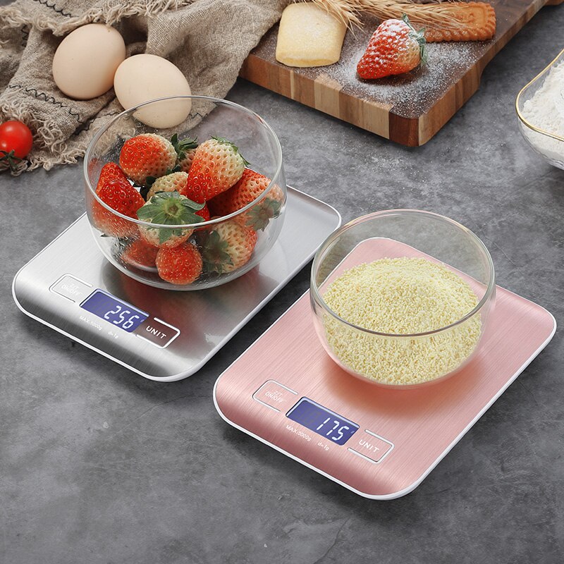Digital Kitchen Scale, LCD Display 1g/0.1oz Precise Stainless Steel Food Scale for Cooking Baking weighing Scales Electronic