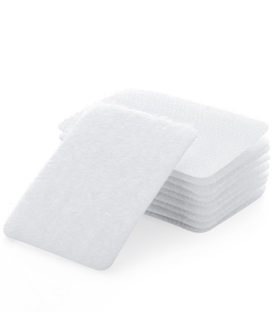 5 Pairs Zelfklevende Haak Lus Sluiting Tape Anti Curling Vloerkleed Mat Grijper Beddengoed Sofa Tapijt Antislip vaste Sticker: white  square