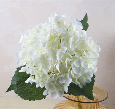 Dia 20cm stor størrelse kunstig hortensia gren silke blomst hjem dekoration bryllup: 1