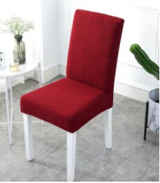 Cheap Jacquard Dining Chair Covers Spandex Elastic Dining Room Chair Covers Kitchen Case for Chairs Stretch: Red
