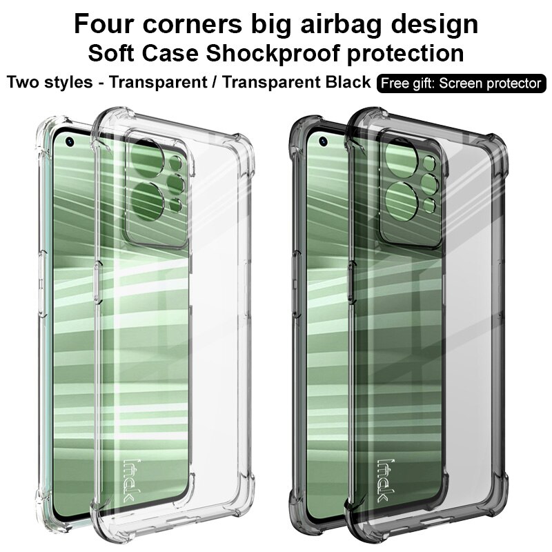 USTIYA Clear Case For Realme GT 2 Pro - TPU Protective Cover With Shock Absorbent Corners