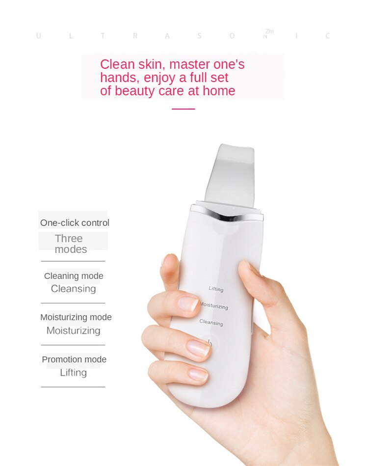 CHASALL Ultrasonic Face Skin Scrubber Facial Cleaner dead skin blackhead remove tool most popular product