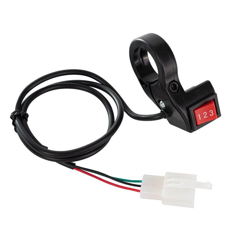 Electric Bicycle Three Speed Rocker Switch 3 Gears Switch Button E-bike Scooter Handlebar Mounted Universal E-bike Accessory: Default Title