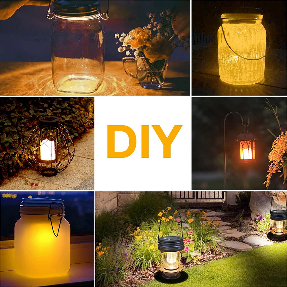 Solar Lights Replacement Top 7 Lumens Solar Lantern Parts 1.2 V 600 MAh LED Solar Panel Lantern Lid Lights For Outdoor Hanging