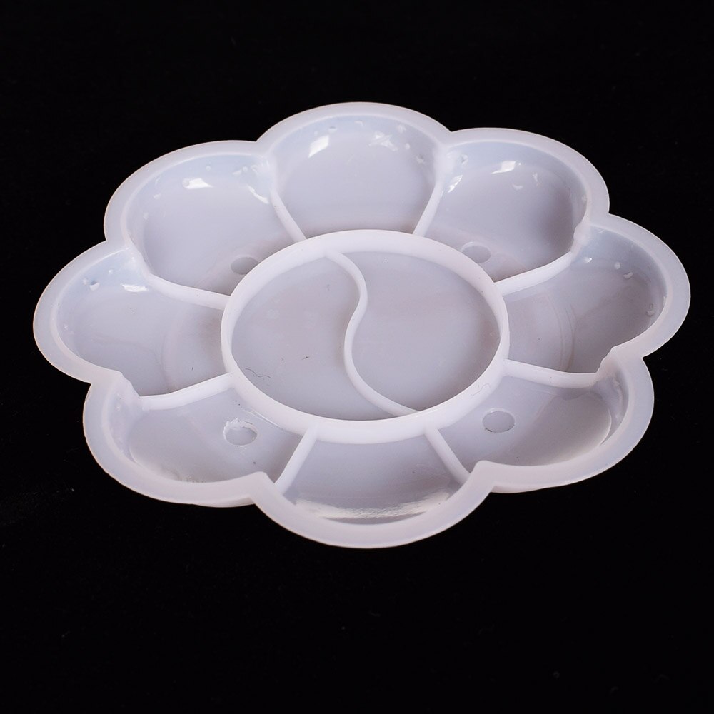 1pc Plastic Palette Art Paint Plastic Drawing Tray Color Palette For Oil Watercolour White Painting Palette Price: White 2