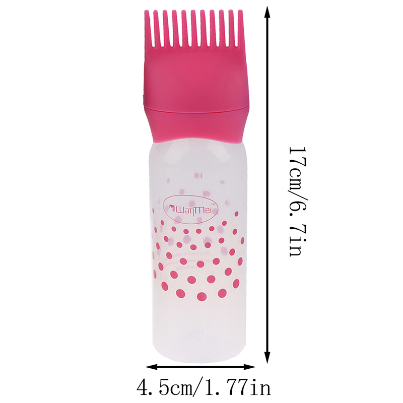 170Ml Multicolor Plastic Haarverf Hervulbare Fles Applicator Kam Doseren Salon Haarkleuring Kappers Styling Tool