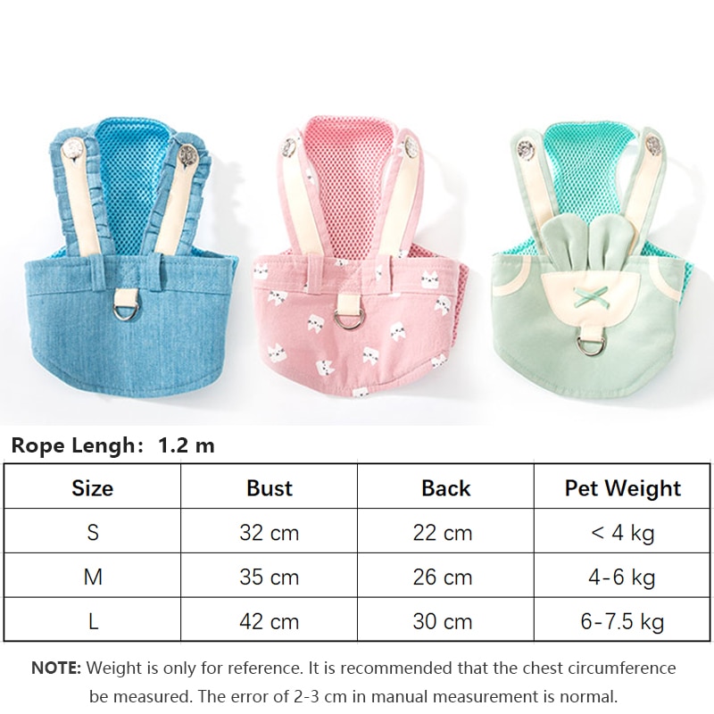 Cute Pet Cat Harness Leash Set Pet Chest Strap Breathable Pet Walking Rope For Kitten Cats Pet Vest Harness Rope Cat Leash