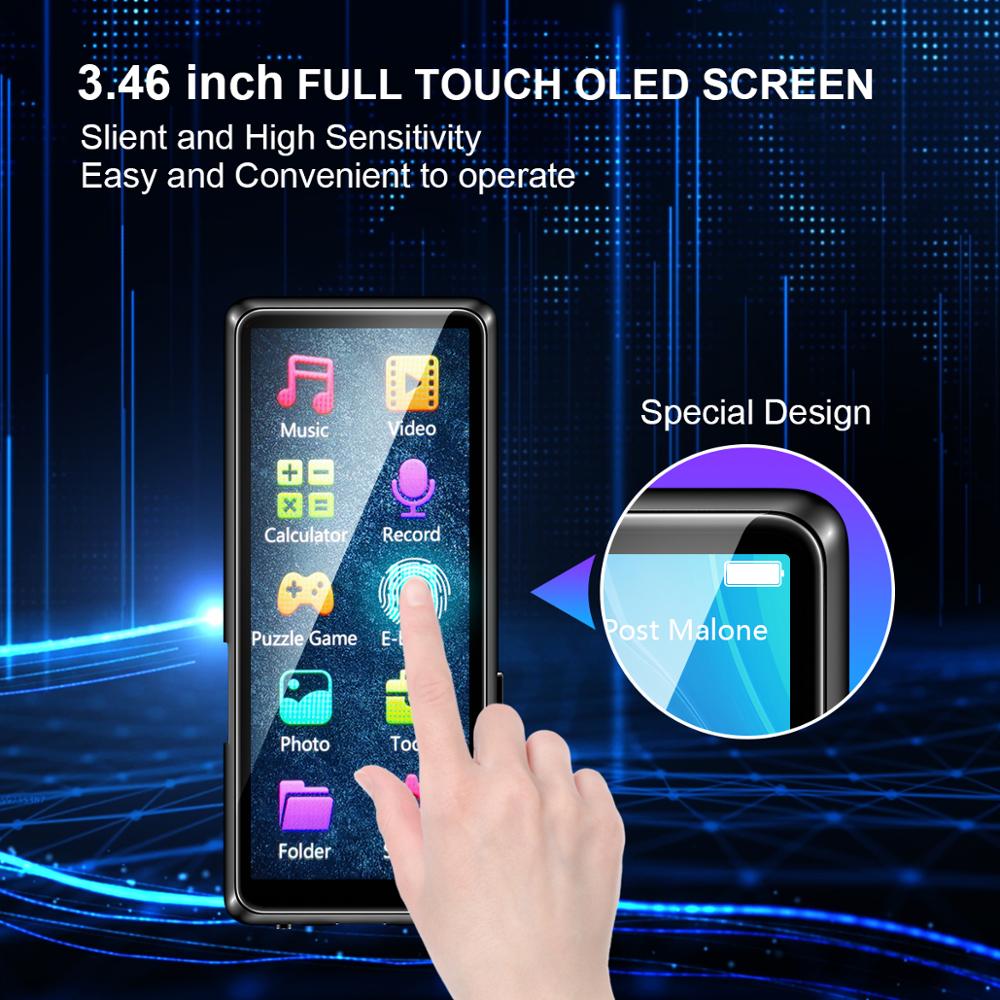 Mahdi M9 MP3 Player Bluetooth 5.0 Touch Screen 3.5 inch HD HIFI 8GB Music MP3 Player Support VideoTF Card With Speaker