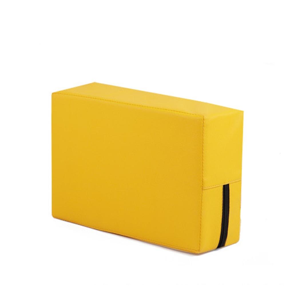 2 Pcs Yoga Block PE Leather Pilates Brick 30x20x10cm for Dacne Gymnastics Leg Press Exercise Gym Training Fitness Equipment: Yellow