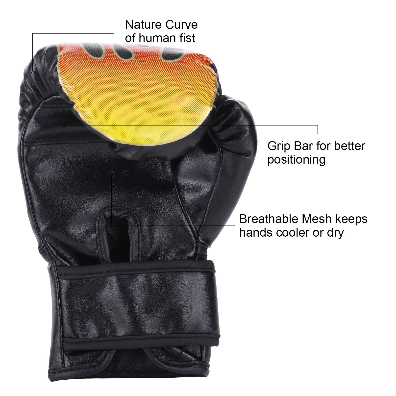 2Pcs Bokshandschoenen Vechten Handschoenen Hoogwaardige Pu Leather Kids Muay Thai Sparring Kickboksen Vlam Voor kinderen