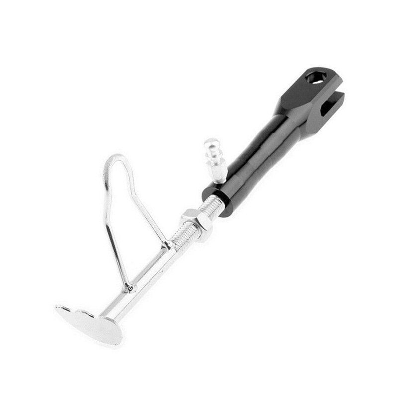 Universele Motor Side Stand Kickstand Scooter Parking Rekken Zwart CNC Kickstand Side Stand Verstelbare Been Prop Post Stand