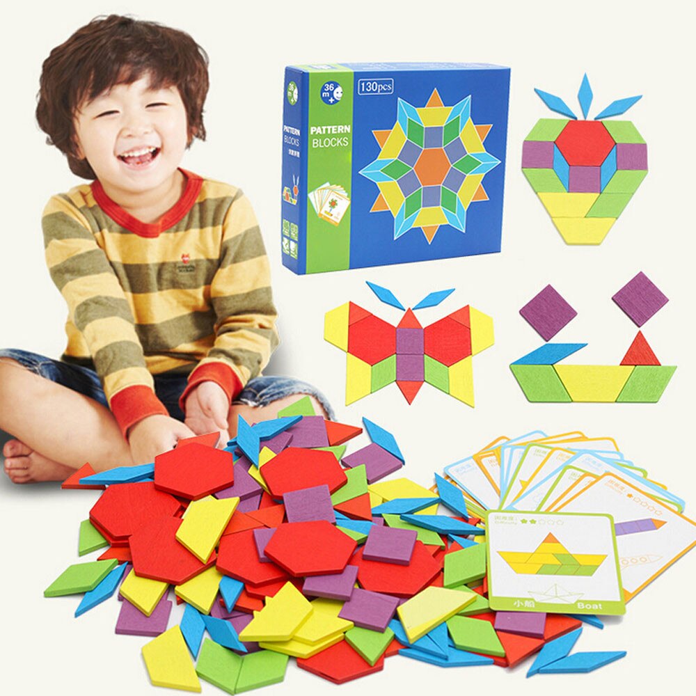 Puzzel module speelgoed Houten Geometrische Vorm Patroon Puzzel Doos Speelgoed Uitdaging IQ Kids Creatieve 6.13