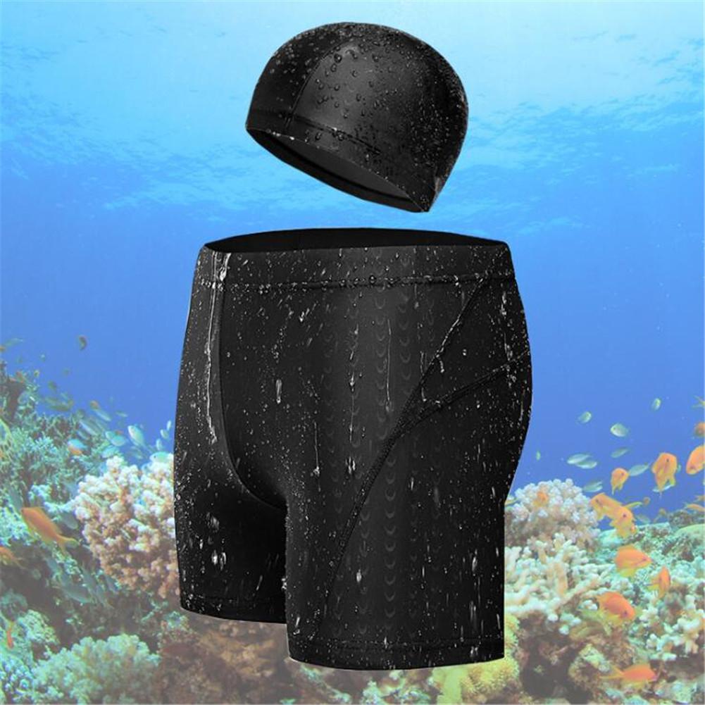 draussen Männer Badehose Wasserdicht Schwimmen Kappe Große Größe Badeanzug