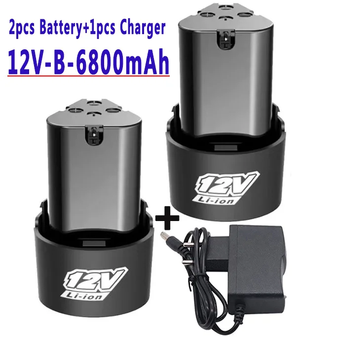 Batería recargable Universal para herramientas eléctricas, destornillador eléctrico, taladro eléctrico, batería de iones de litio, alta capacidad, 12V, 6800mAh: other