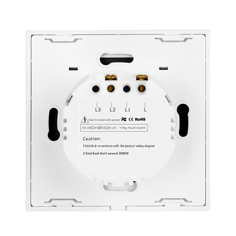 Eruiklink Luxury Wall Touch Sensor Switch EU/UK Standard Light Crystal Glass Touch Switch,Remote Control 1/2/3 Gang 1 Way Switch