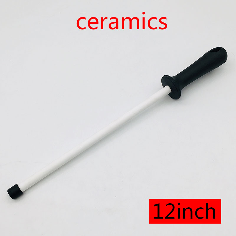 6"/8"/10"/12" Knife Sharpener Sharpening Ceramic Rod ABS Handle Honing Knife Sharpener for Knives Sharpening Steel Musat: 12 inch-B
