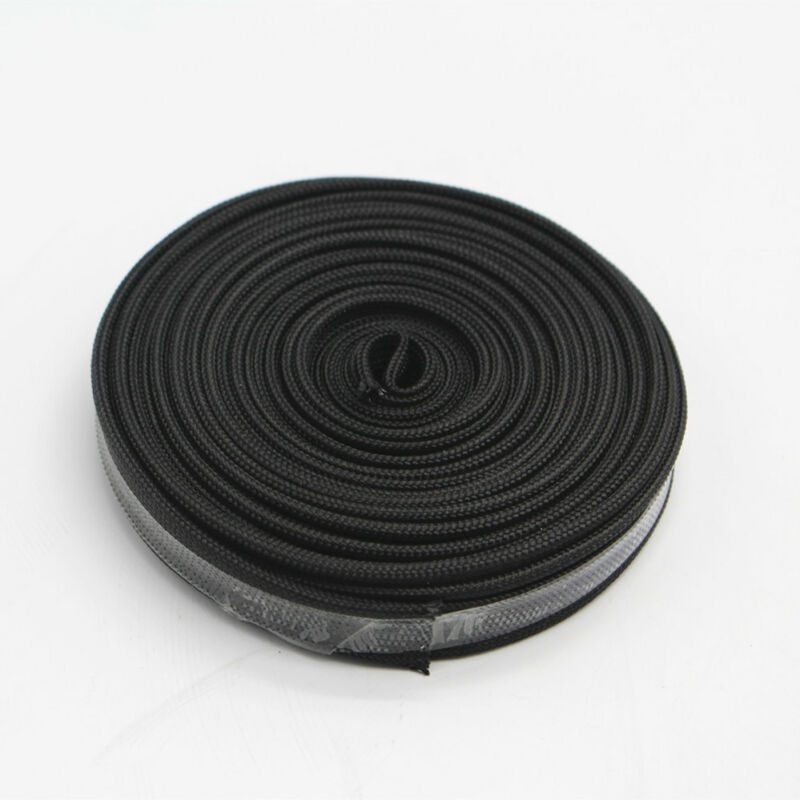 22mm * 300cm Protector de calor Universal manga tejida de fibra de vidrio Cable de bujía negra alta temperatura 1200F accesorio de coche