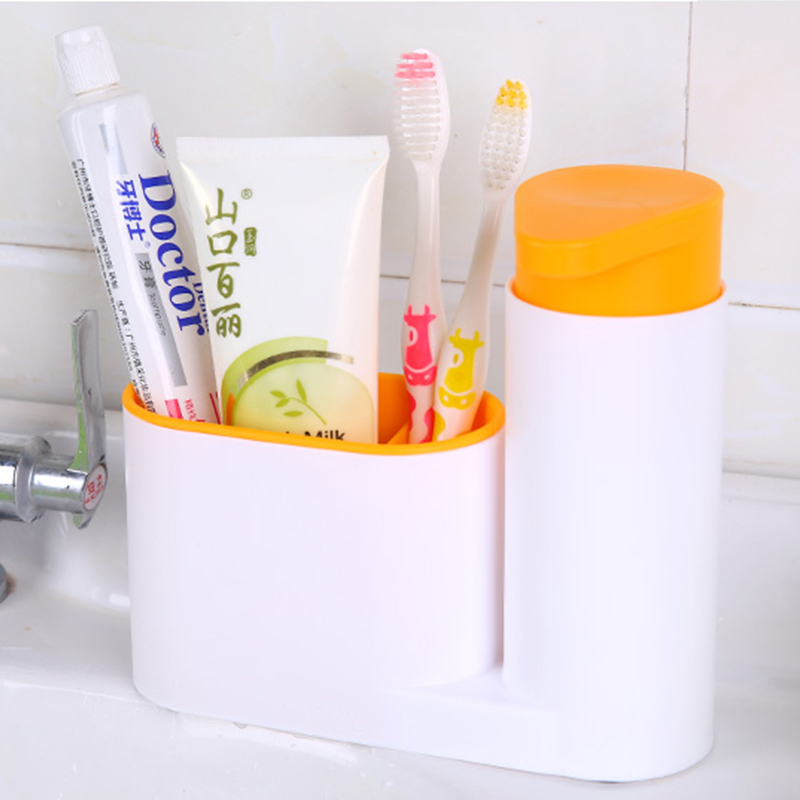 Boîte de rangement multifonctionnelle de 350ml, pour cuisine salle de bains, évier, savon liquide, détergent, distributeur de savon pour les mains en plastique ABS: Orange
