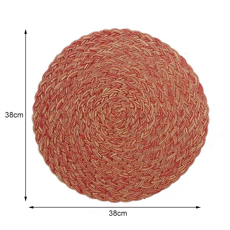 Dining Table Insulation Pad Round Placemat Home Multi-function Table Pad Weaving Western Placemat