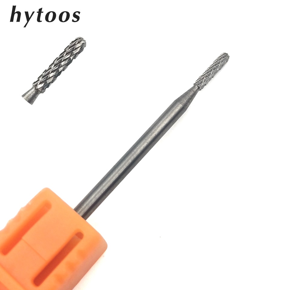 Hytoos Tungsten Carbide Nail Drill Bit 3/32 &quot;Rotary Burr Bits Voor Manicure Nail Drill Accessoires Frezen Tools-C01508S