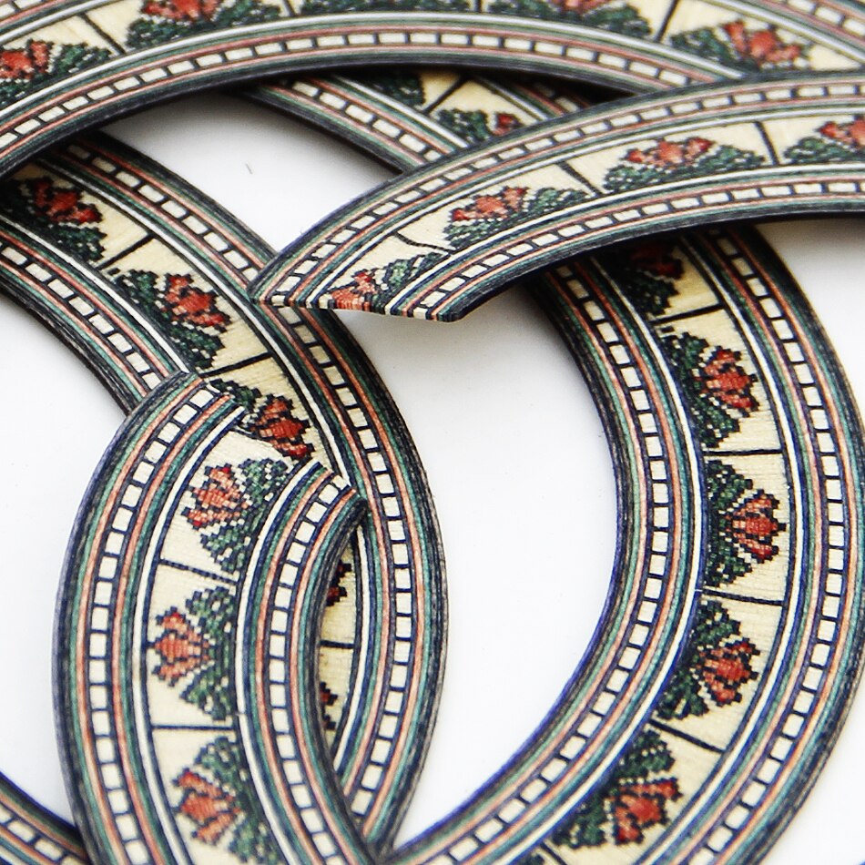 Wood Acoustic Guitar Soundhole Rosette Inlay Guitar Sound Hole Decoration 1 Piece