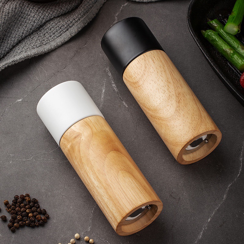 Multi-Functional Black White Salt Pepper Grinder Seasoning Spice Mill 6inch