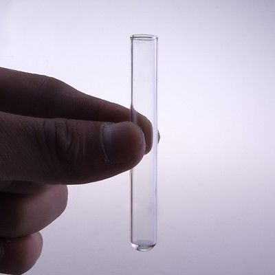 LOT 10 13x100mm Glass Round bottom Heavy wall Flat mouth Test Tube for Chemistry Laboratory