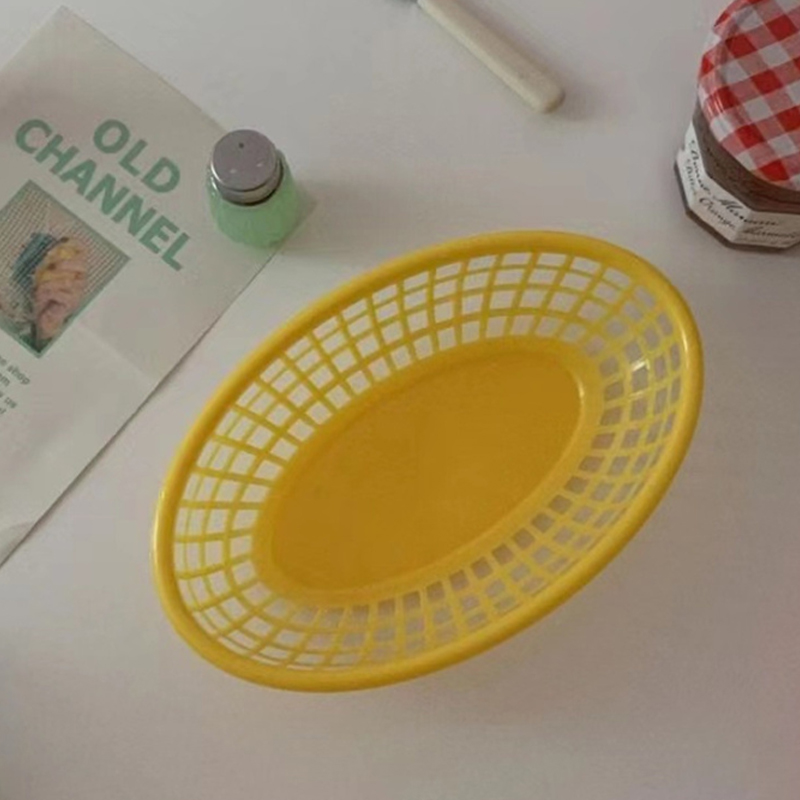 Plastikfad oval madkurv køkken skrivebord opbevaringskurv hund serveringstallerken restaurant fastfood bakke foto rekvisit indretning: Lilla