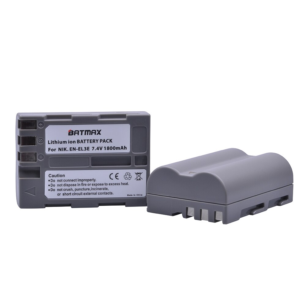 1Pc 1800mAh EN-EL3e EN EL3e batería de cámara para Nikon EN-EL3e y Nikon D50, D70, D70s, D80, D90, D100, D200, D300, D300S, D700