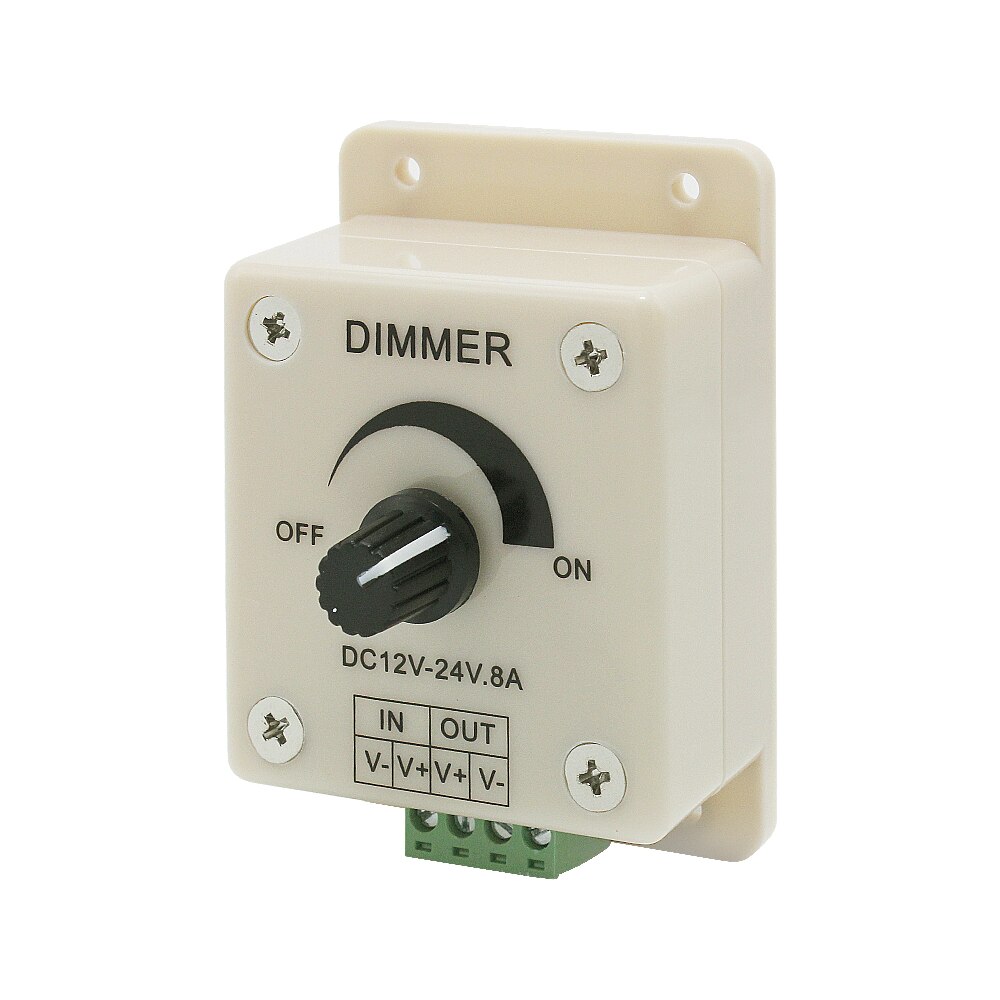 LED Dimmer DC 24V 12V 8A Light Bright Brightness Adjustable Controller Single Color LED controller Dimmer 12 V