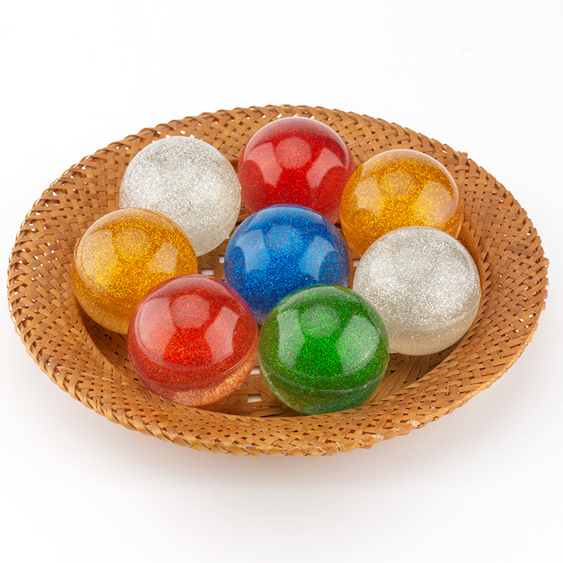 2PCS Bouncy Balls Party Favors For Kids Large 55MM Glitter Marbleized Balle Rebondissante Birthday Classroom Prizes