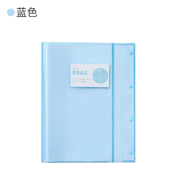 1PC A3 Display Book 20/30/40 Pages Transparent Insert Folder Document Storage Bag for Bank Campus File Office Workplace Student: 20 pages blue