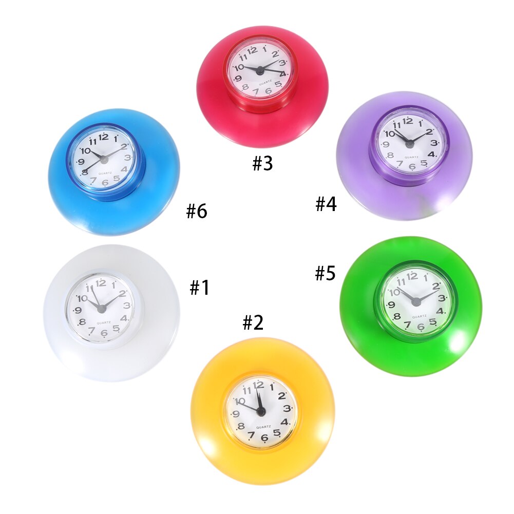 Mini schattige badkamer keuken zuignap wandklok douche waterdichte timer muur raam spiegel douche klok decoratie