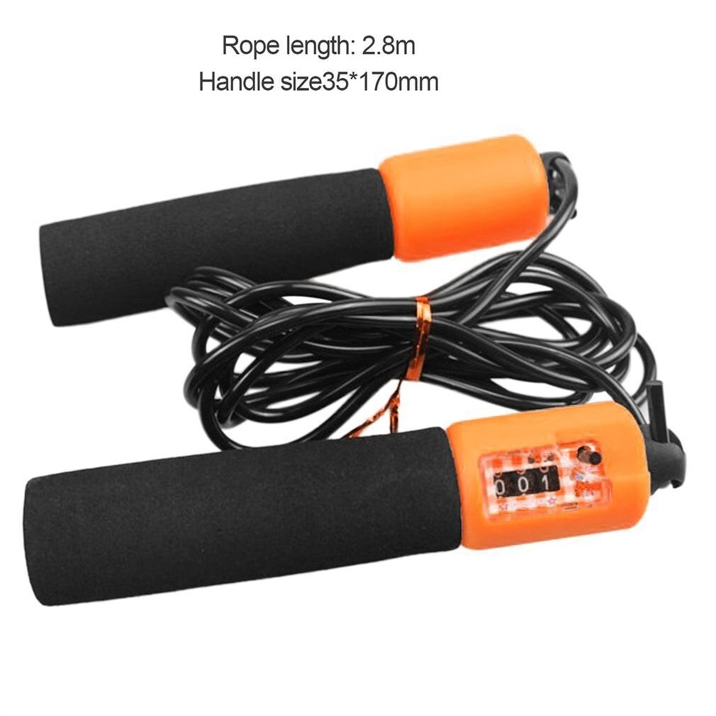 2.8M Crossfit Fitness Equipment Adjustable Sponge Handle Rope Jumping Bodybuilding Exercise Bearing Rope Skipping