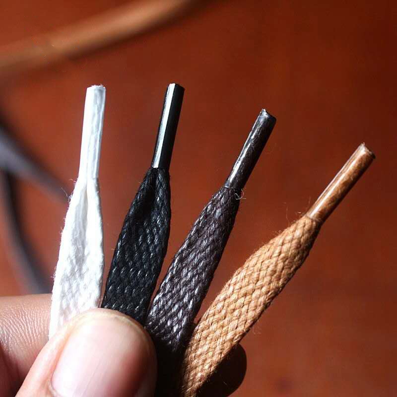 1 par de cordones planos encerados, cordones de zapatos informales impermeables de cuero, botas Unisex, longitud del cordón 60 80 100 120 140 160 180CM P3