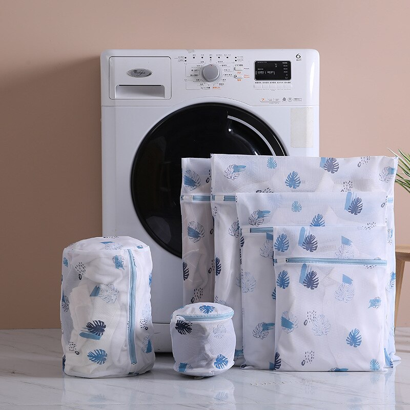 6 Stuks Set Ritssluiting Wasserij Wash Bag Opvouwbare Mesh Netto Vuile Kleren Sokken Wassen Zakken Nuttig Beha Ondergoed Organizer Bag gereedschap: A