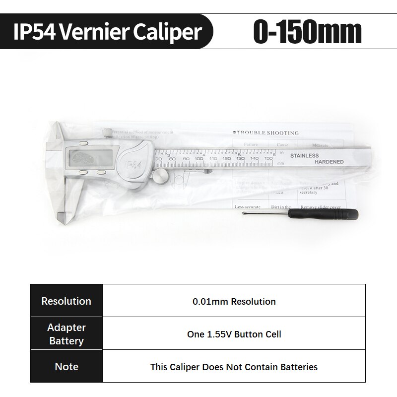SQ Electronic Digital Caliper Metal Stainless Steel Vernier Calipers Instruments Micrometer Depth Measuring Tools Pied A Couliss: Waterproof digitalN