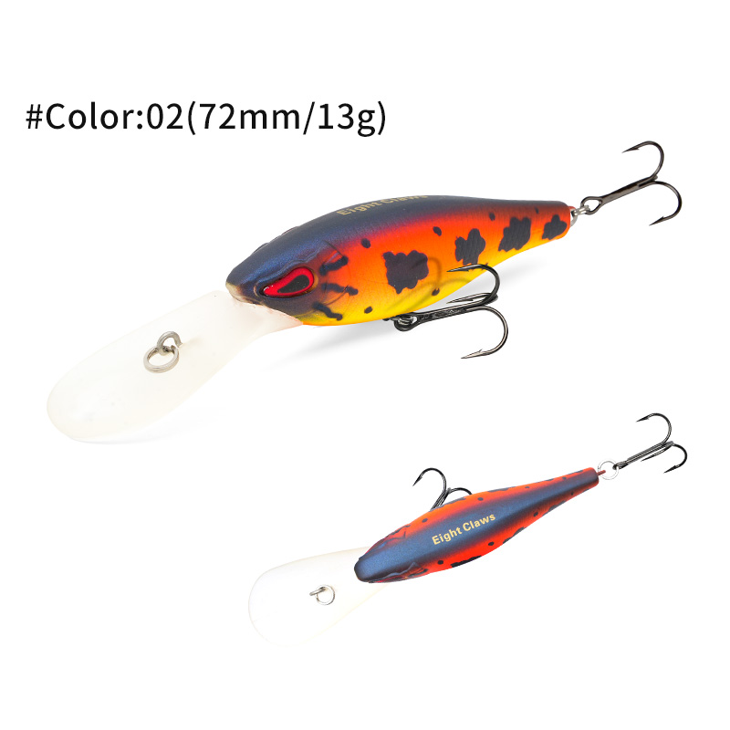 MSEASFREE Señuelo de pesca flotante Minnow, cebo duro Artificial, sonajero de 72mm y 13g, Wobblers de agua dulce para Lucio, aparejos de pesca: YELLOW