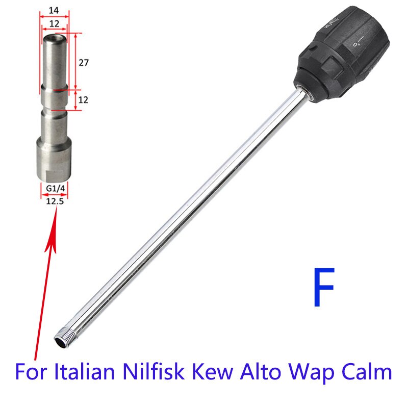 Pressure Washer Metal Wand Tips Water Spray Lance Spear Quick Jet Tips Washer nozzles for Karcher Bort Nilfisk Bosch Lavor spear: Red