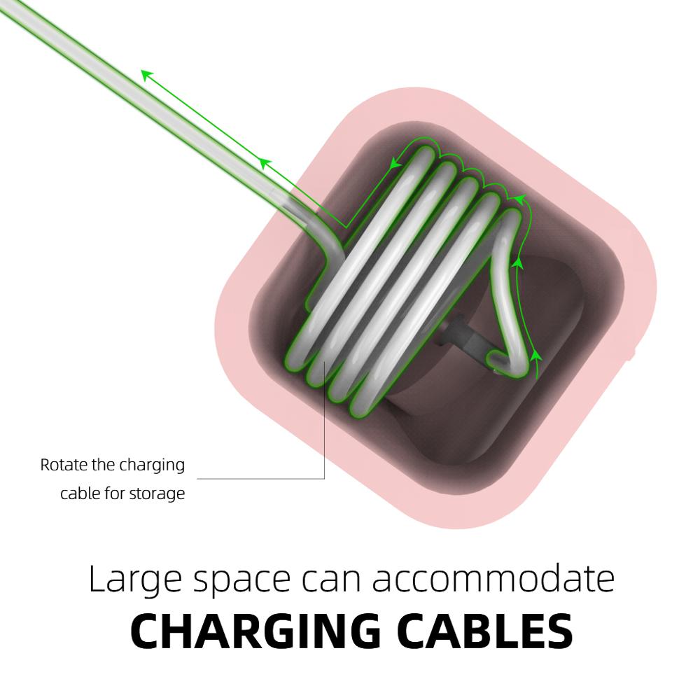 Siliconen Opladen Dock Voor Apple Horloge 38Mm 42Mm 42Mm 44Mm Lading Kabel Management Voor Iwatch Serie 6 5 4 3 2 1 Se Horloge Houder